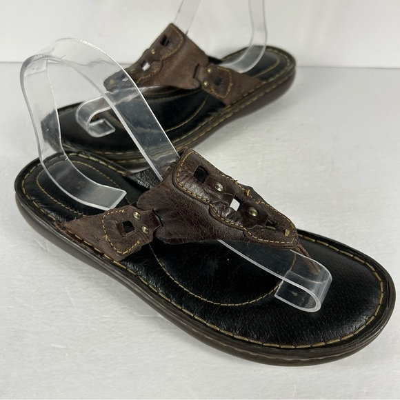 💕 Born Brown Leather Sandals 10 - Picture 3 of 10